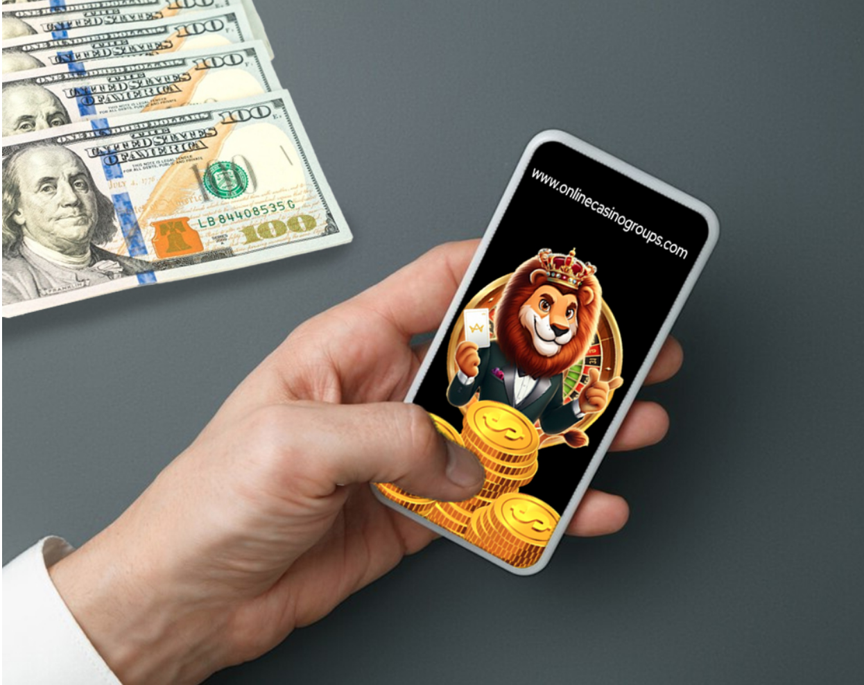 lion-roulette-phone-hundred-dollar-bills.png