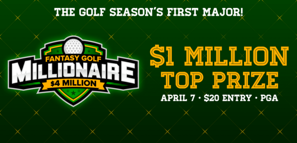 DraftKings $4M Fantasy Golf Millionaire Contest for the 2016 Masters 