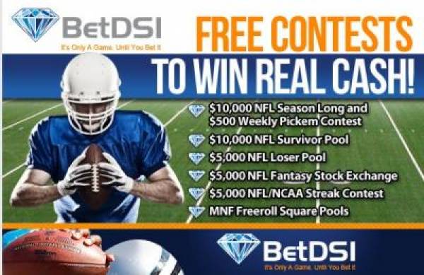 2012 Free NFL, College Football Contests Offer Big Cash Prizes at BetDSI.com