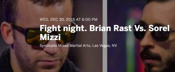 Brian Rast vs. Sorel Mizzi Fight Goes Off December 30 