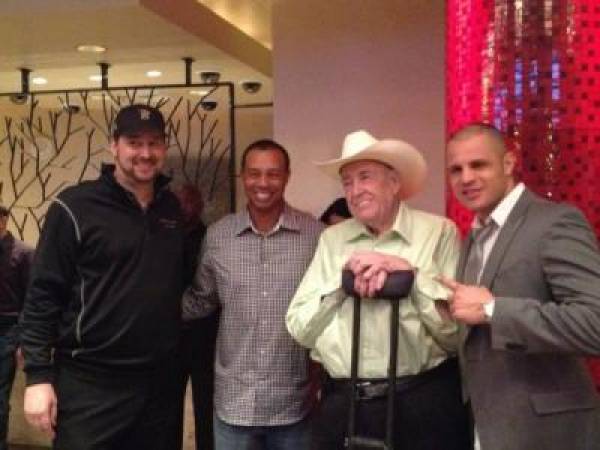 Doyle Brunson Kicks Phil Hellmuth’s A** at Tiger Woods Poker Night