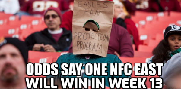 Odds Say One NFC East Team Will Win in Week 13