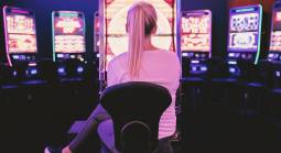 Woman at slot machine 