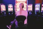 Woman at slot machine 