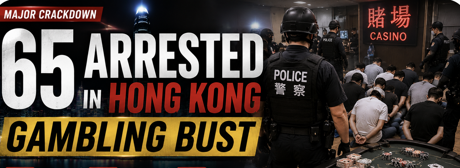 65 Arrested in Sprawling Hong Kong Gambling Probe Dubbed 'Thunderbolt and Roaring Tiger'