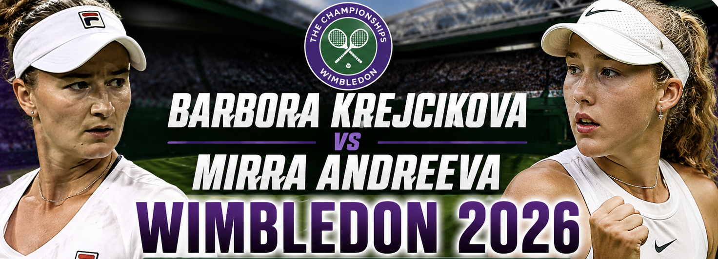 Barbora Krejcikova v Mirra Andreeva Wimbledon 2026 Payout Odds - Betting Markets