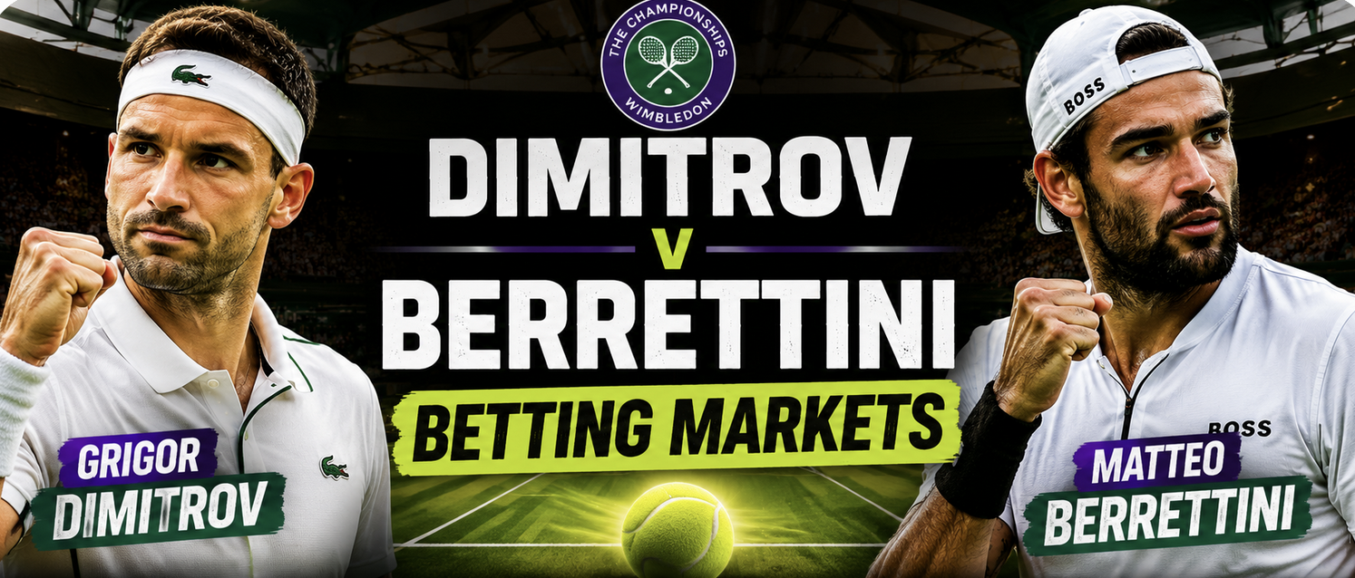 2026 Wimbledon Betting Markets: Grigor Dimitrov v Matteo Berrettini 