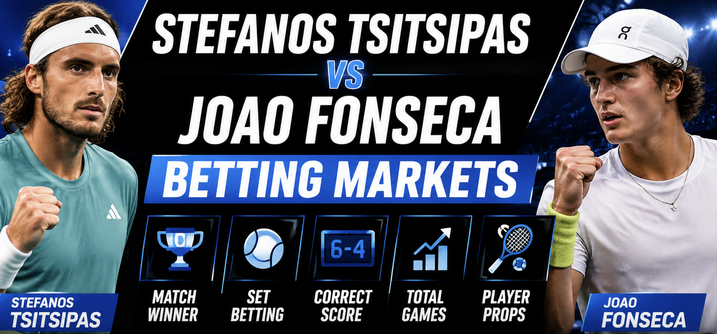 Stefanos Tsitsipas v Joao Fonseca Betting Markets - ATP Montreal QC 2026 Odds
