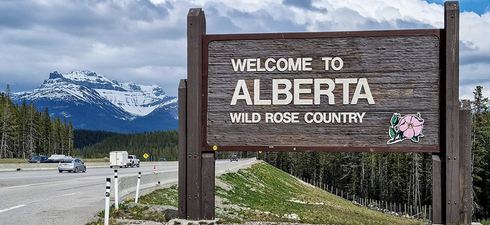 Welcome to Alberta sign