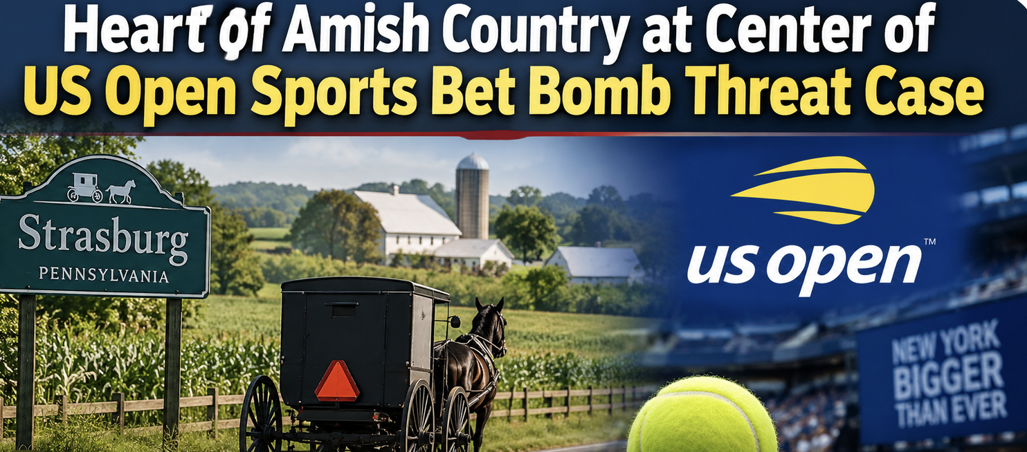 Amish Country Gambler From Lancaster Pennsylvania Sends Bomb Threat After Placing US Open Bet