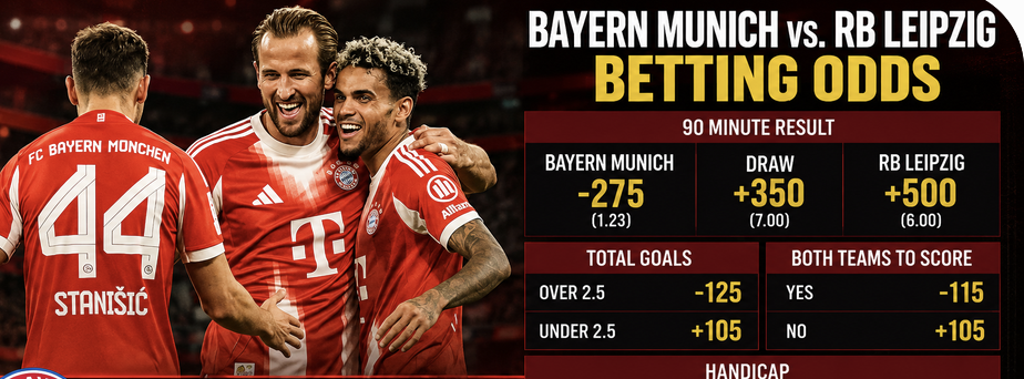 Bayern Munchen v RB Leipzig Betting Odds: Club Friendly 15 August 