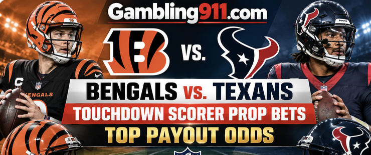 Bengals vs. Texans Touchdown Scorer Prop Bets Top Payout Odds: David Montgomery, Chase Brown, Ja'Marr Chase