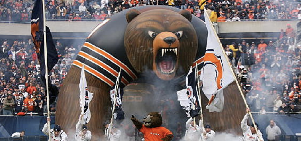 Chicago Bears giant mascot replica