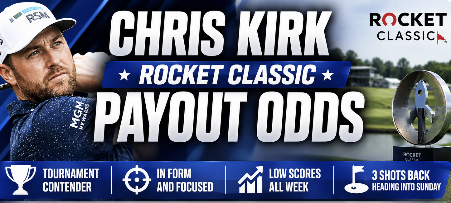 Chris Kirk Payout Odds to Win 2026 Rocket Classic 