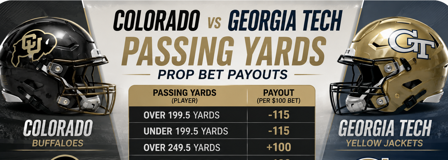 Colorado vs Georgia Tech Passing Yards Prop Bet Payouts: Alberto Mendoza, Julian Lewis