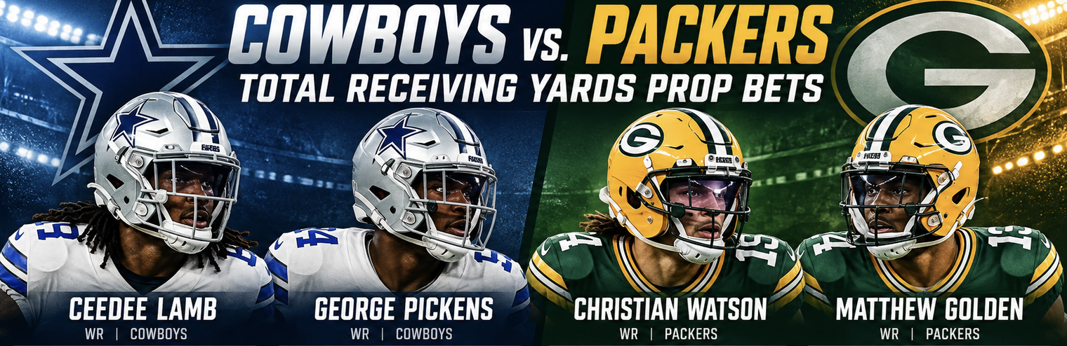 Cowboys vs. Packers Total Receiving Yards Prop Bets: CeeDee Lamb, Christian Watson, George Pickens, Matthew Golden