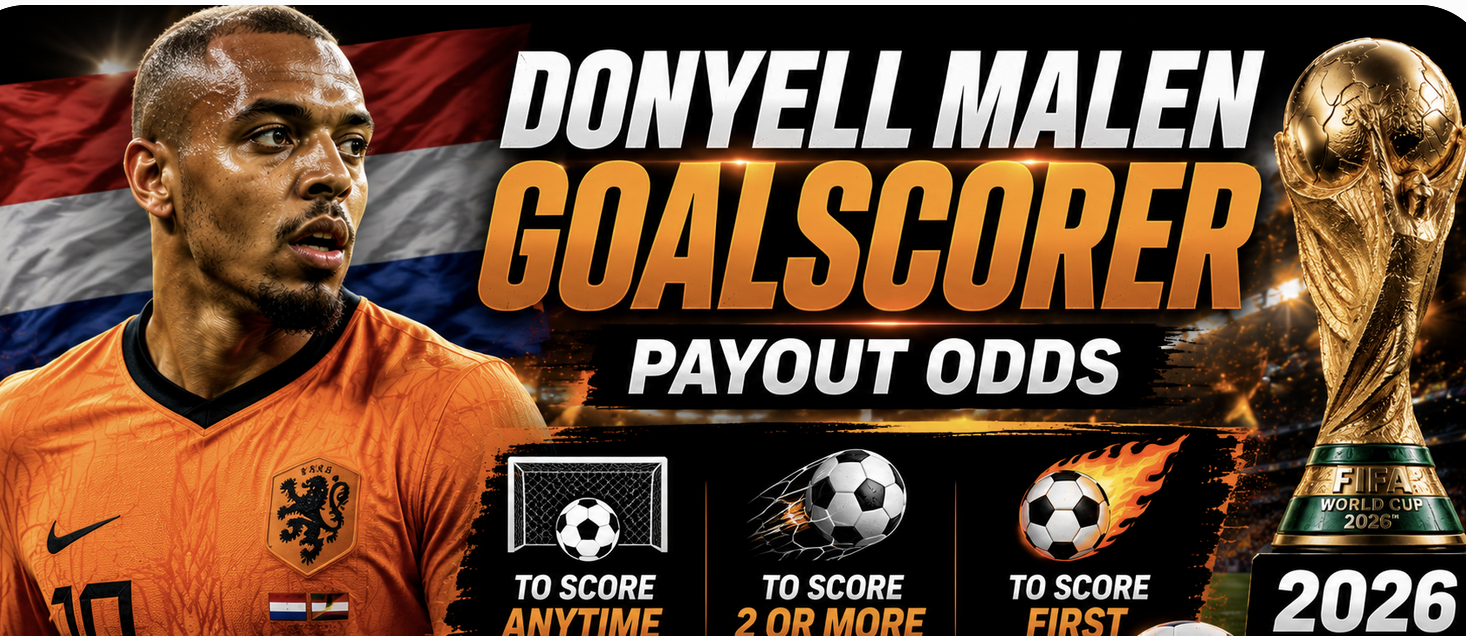 Donyell Malen Goalscorer Payout Odds – Netherlands vs. Morocco | World Cup 2026