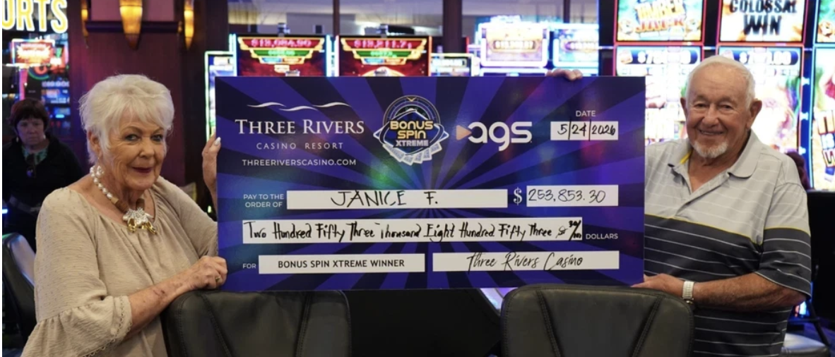 Double jackpot won at the Three Rivers Casino in Florence, Oregon