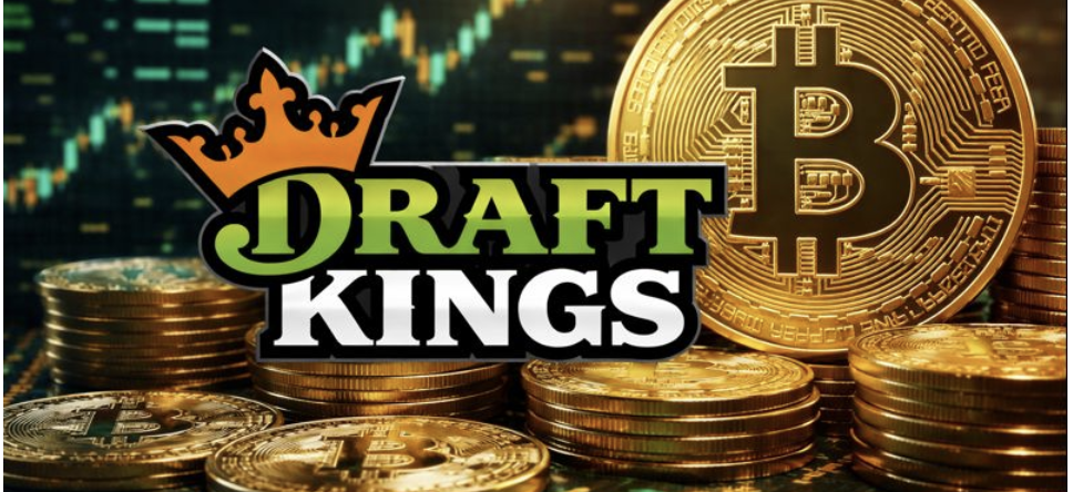 DraftKings with Bitcoin backdrop