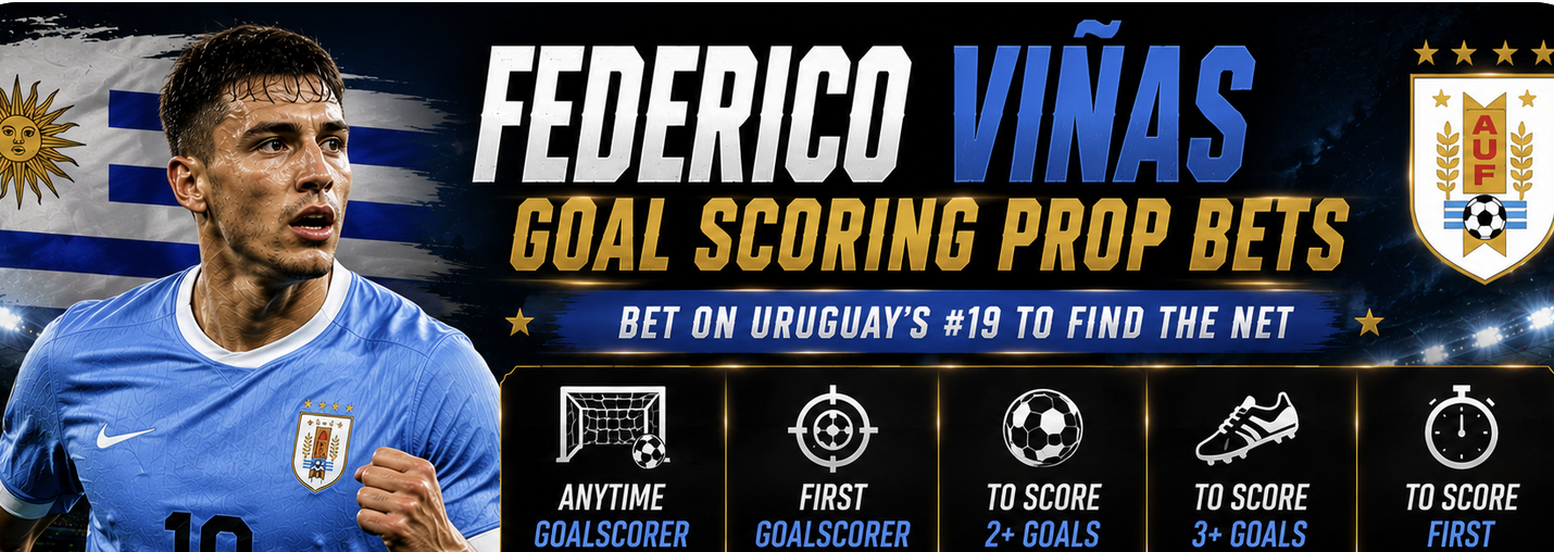 What Are the Payout Odds for Federico Vinas First, Anytime Goal Scorer Prop Bet: Saudi Arabia vs. Uruguay?