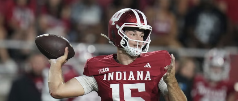 Fernando Mendoza throwing the football