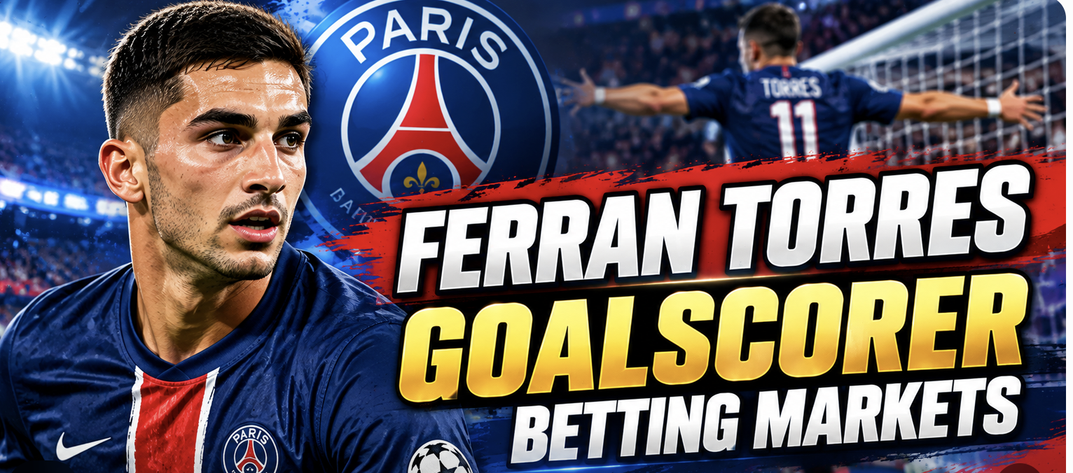  PSG v Lyon Goalscorer Betting Markets Payout Odds: Ferran Torres, Desire Doue