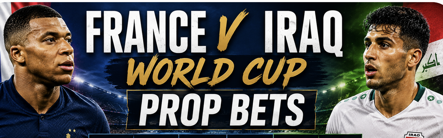First, Anytime Goal Scorer Prop Bet Payout Odds - France v Iraq: Kylian Mbappe, Marcus Thuram, Ousmane Dembele