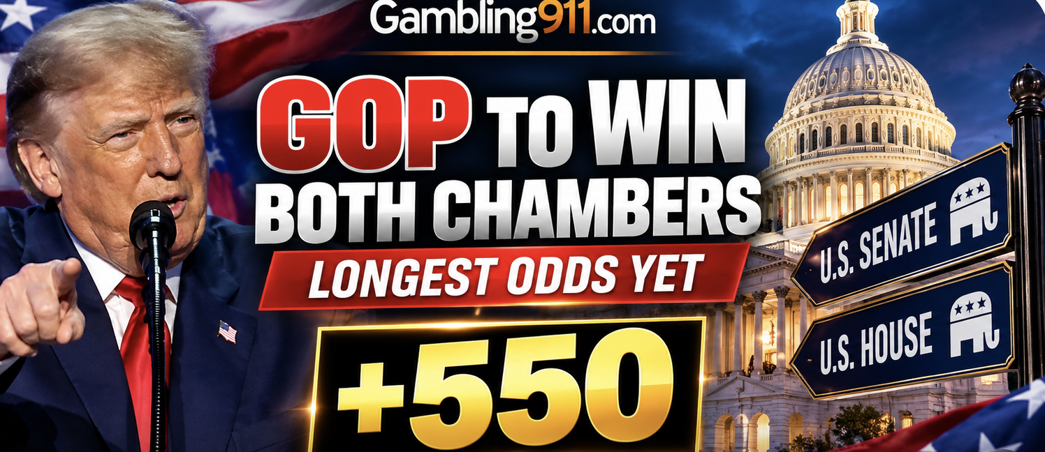 BetOnline: Republicans Winning Both Chambers This Midterm Longest Odds Yet Paying Out $550 for Every $100 Bet
