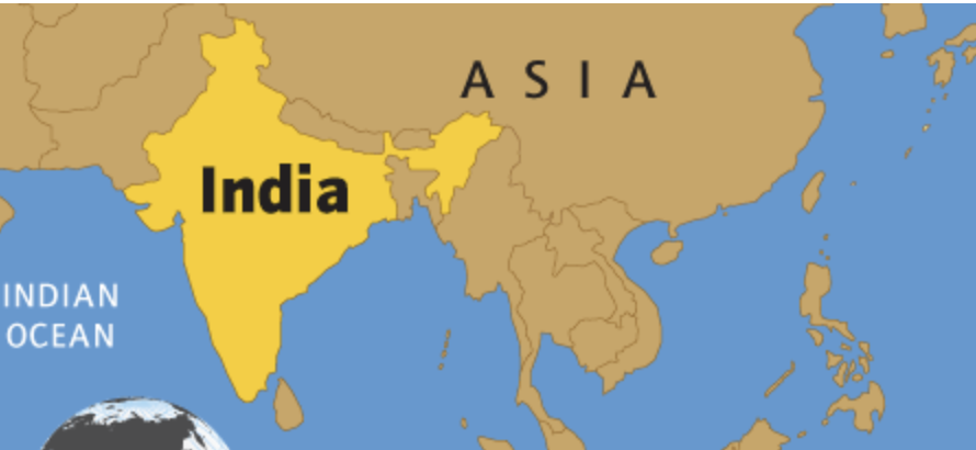 India on map