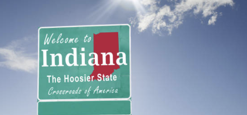 Indiana welcome sign