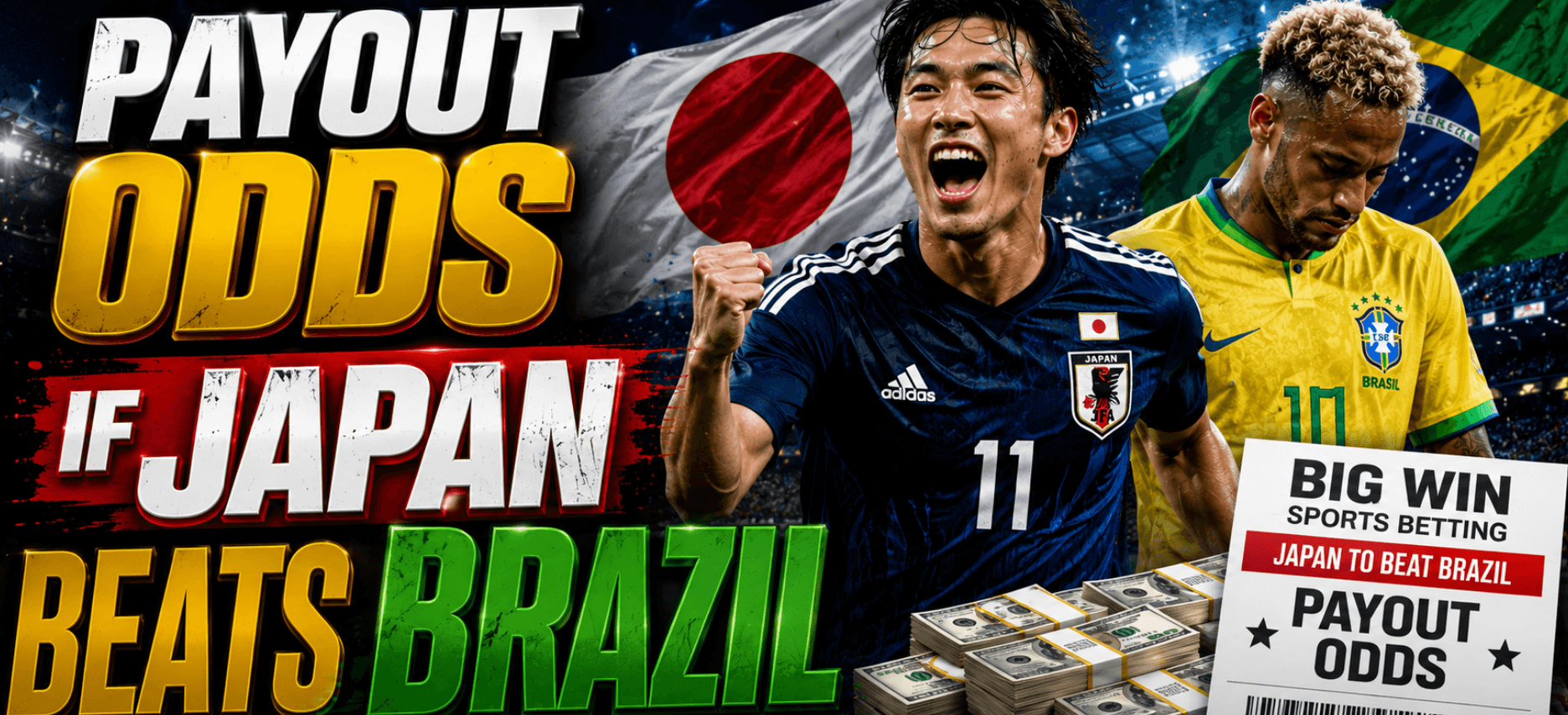 Japan Pays Out US$400 for Every US$100 Bet to Beat Brazil in 2026 FIFA World Cup
