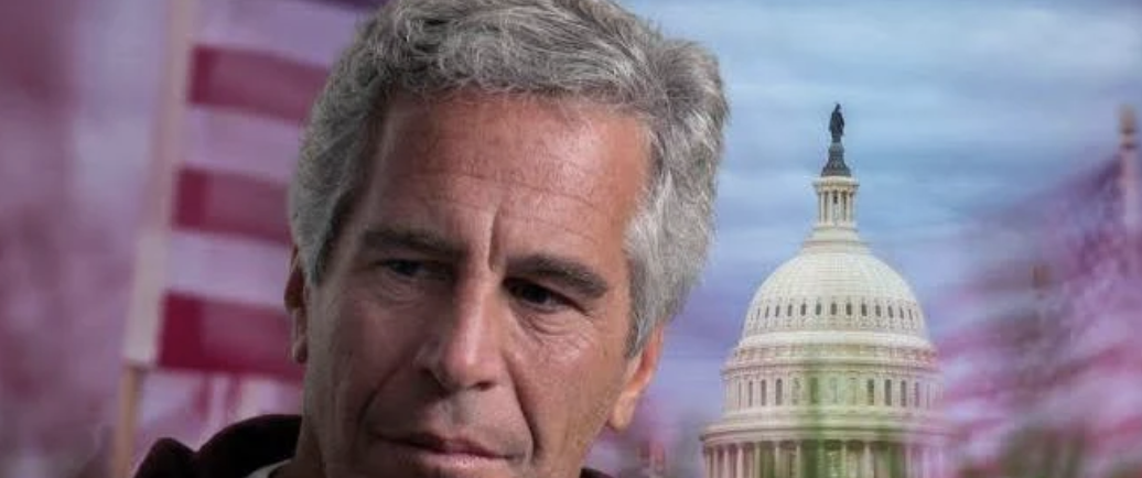 Jeffrey Epstein face in front of the US Capitol Building 