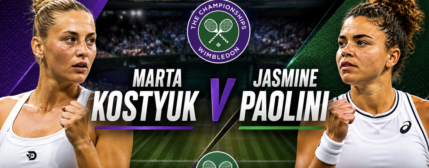 2026 Wimbledon Betting Markets:  Marta Kostyuk v Jasmine Paolini 
