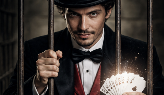 Magician behind bars