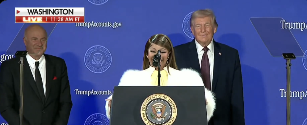 Nicki Minaj appearing with US President Donald Trump