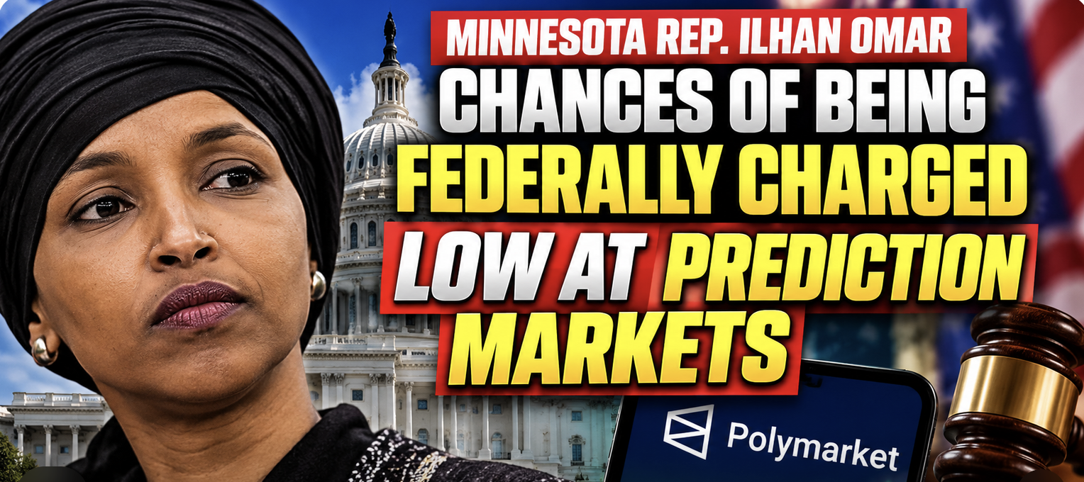 Minnesota Rep Ilhan Omar Chances of Being Federally Charged Low at Prediction Markets