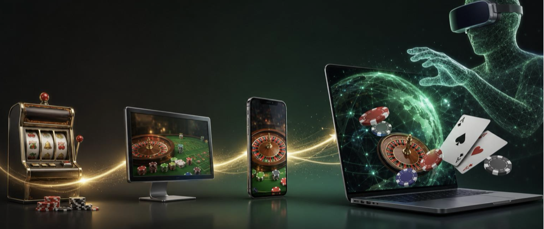 Online casino and cards with slot machine