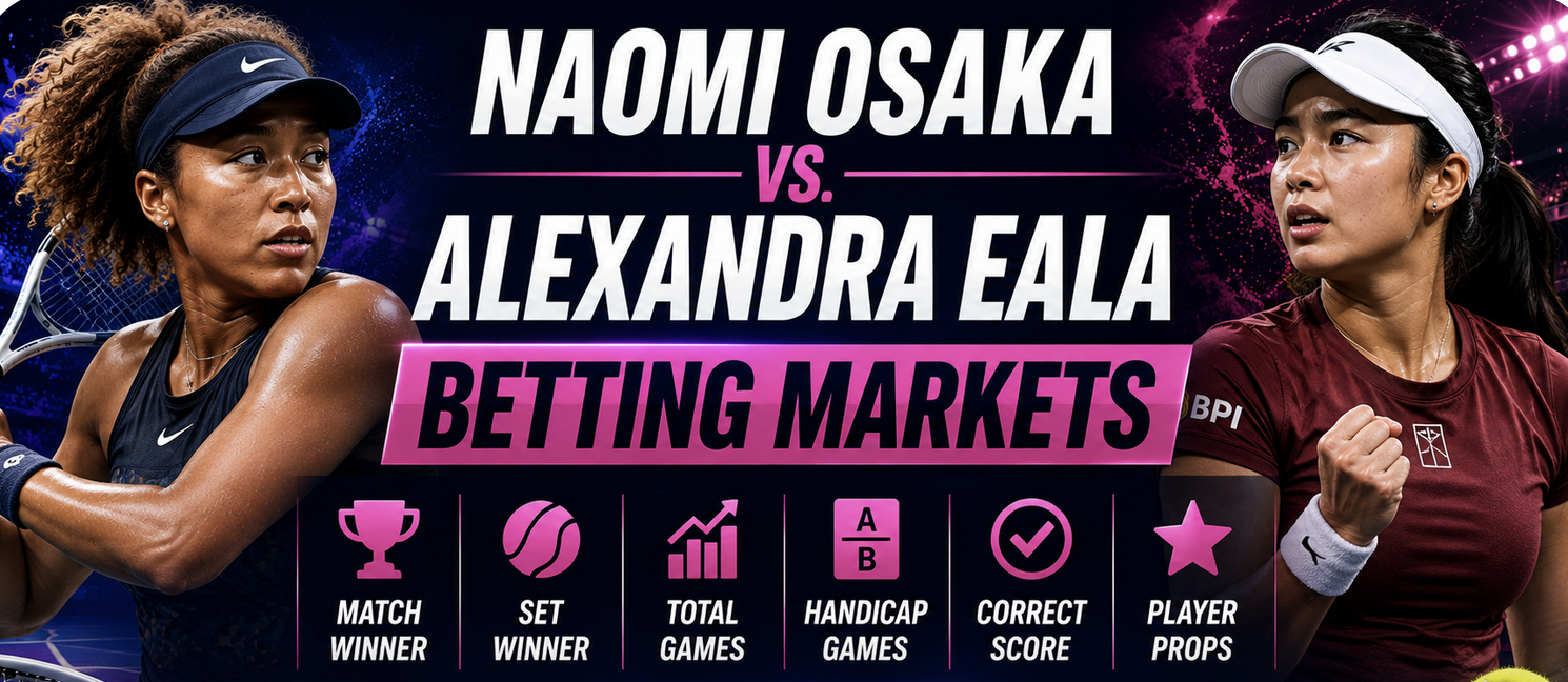 Naomi Osaka vs. Alexandra Eala Betting Markets: WTA Washington 2026 Odds