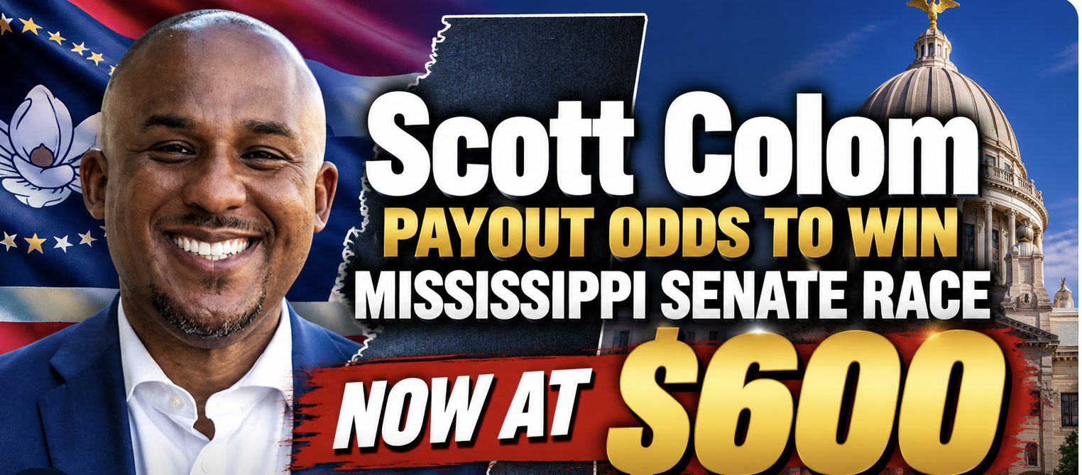 Scott Colom Payout Odds to Win Mississippi Senate Race Now at $600