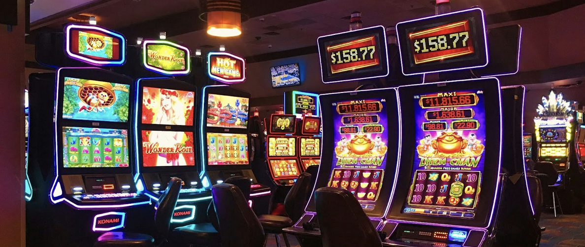Slot machines in casino