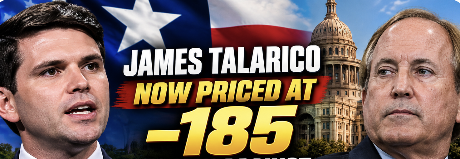James Talarico Now Priced at -185 to Win Against Ken Paxton in Texas Senate Race