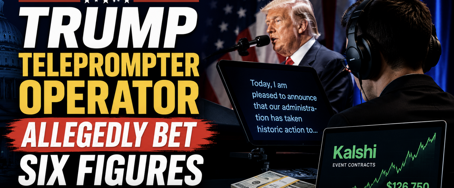 White House Teleprompter Operator Reportedly Made $100K Betting on Trump's Speeches
