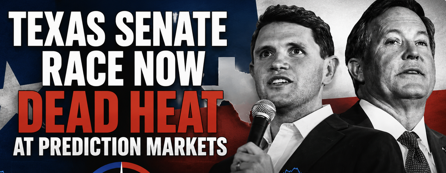 Prediction Markets Now Have Texas Senate Race a Dead Heat