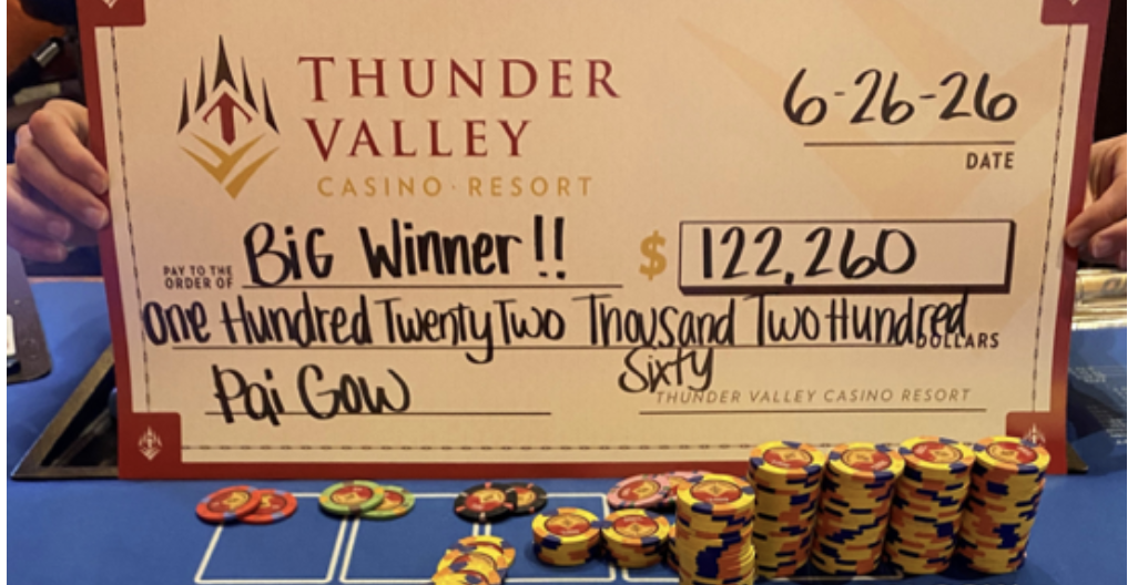Two Pai Gow Poker Players Hit Six-Figure Jackpots Within Minutes of Each Other