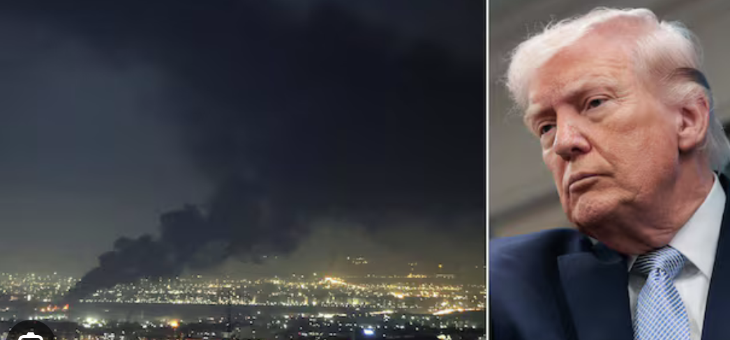 President Trump side by side with Iran bombing strike 