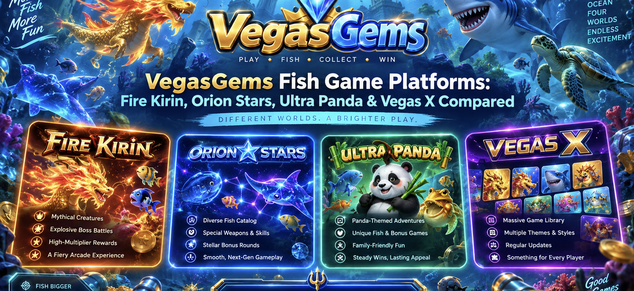 VegasGems Fish Game Platforms: Fire Kirin, Orion Stars, Ultra Panda & Vegas X Compared
