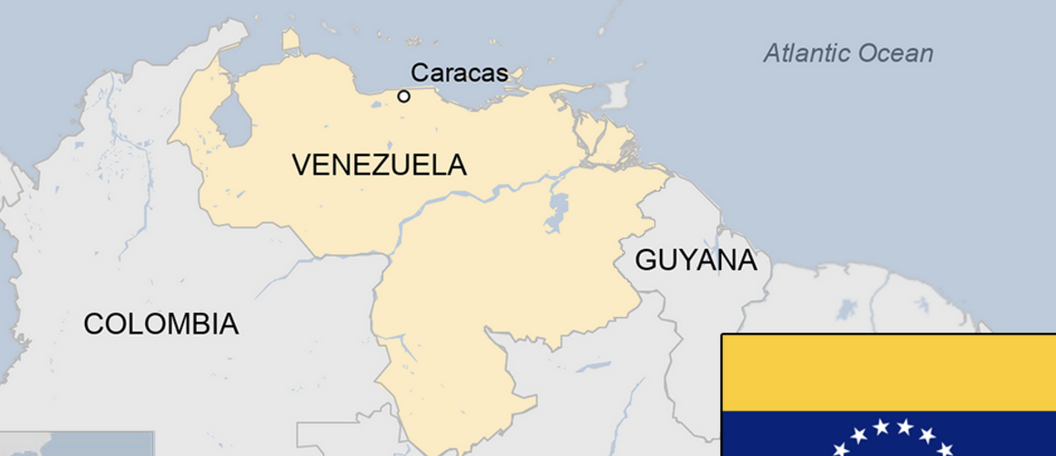 Venezuela on map