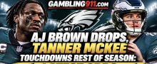 AJ Brown Drops, Tanner McKee Touchdowns Rest of Season: Latest Odds