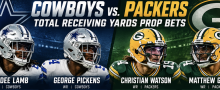 Cowboys vs. Packers Total Receiving Yards Prop Bets: CeeDee Lamb, Christian Watson, George Pickens, Matthew Golden