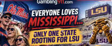 Everyone Loves Mississippi: BetOnline Releases LSU vs. Ole Miss Rooting Map